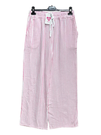 Pantalon rayé rose